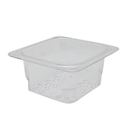 Picture of Cambro 1/6 Size Camwear Colander Food Pan, Clear