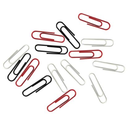 Picture of Office Depot Brand Vinyl Paper Clips, Box Of 500, No. 1, Assorted Colors