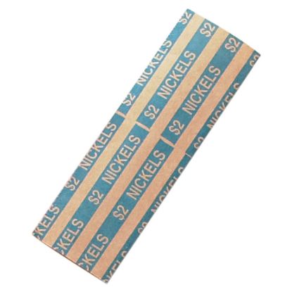 Picture of PAP-R Flat Coin Wrappers - Total $2.00 in 40 Coins of 5cents Denomination - Heavy Duty - Paper, Kraft - Blue