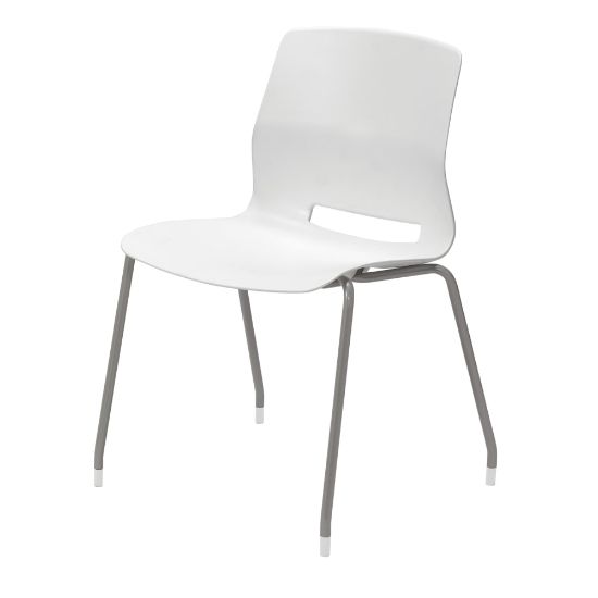 Picture of KFI Studios Imme Stack Chair, White/Silver