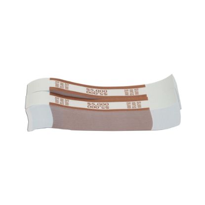 Picture of Pap-R Currency Straps, Brown, $5000, Pack Of 1,000