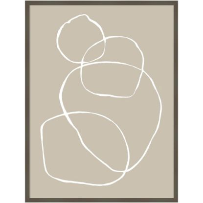 Picture of Amanti Art Going in Circles Beige by Teju Reval Wood Framed Wall Art Print, 41inH x 31inW, Gray