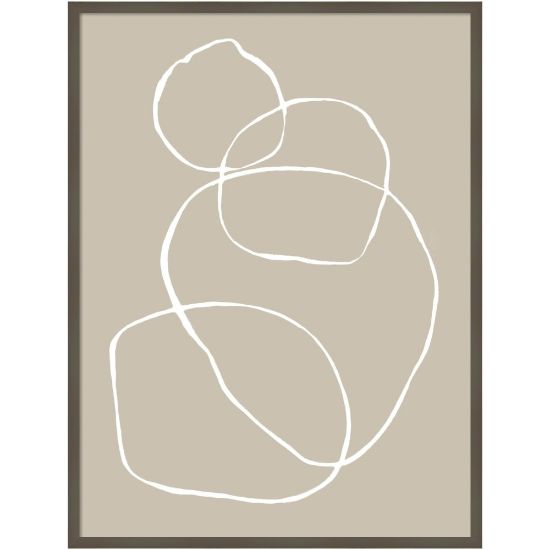 Picture of Amanti Art Going in Circles Beige by Teju Reval Wood Framed Wall Art Print, 41inH x 31inW, Gray