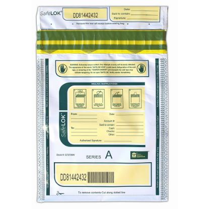 Picture of Control Group Tamper-Evident Deposit Bags, 9in x 12in, White, Pack Of 100