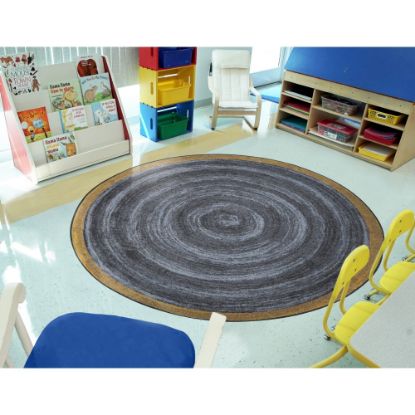 Picture of Joy Carpets Feeling Natural Kids Round Area Rug, 5-1/3ft x 5-1/3ft, Slate