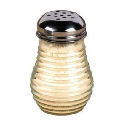 Picture of American Metalcraft Glass Spice Shaker With Top, 6 Oz, Clear Beehive