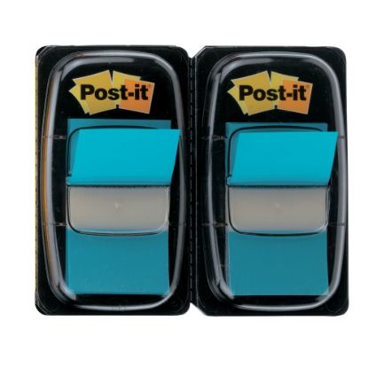 Picture of Post it Flags, 1in x 1 7/10in, Bright Blue, 50 Flags Per Pad, Pack Of 2 Pads