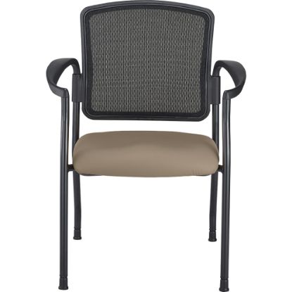 Picture of WorkPro Spectrum Series Mesh/Vinyl Stacking Guest Chair With Antimicrobial Protection, With Arms, Beige, Set Of 2 Chairs, BIFMA Compliant