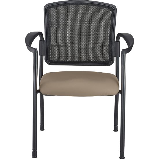 Picture of WorkPro Spectrum Series Mesh/Vinyl Stacking Guest Chair With Antimicrobial Protection, With Arms, Beige, Set Of 2 Chairs, BIFMA Compliant