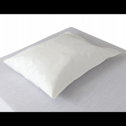 Picture of Medline Ultracel Disposable Tissue/Polyethylene Pillowcases, 21in x 30in, White, Case Of 100