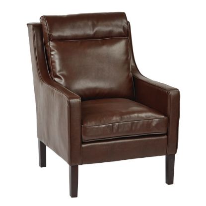 Picture of Ave Six Colson Bonded Leather Accent Chair, Cocoa