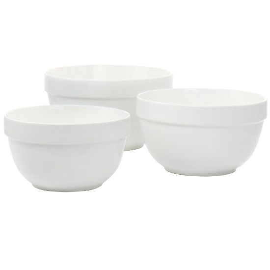 Picture of Martha Stewart Everyday 3-Piece Mixing Bowl Set, White