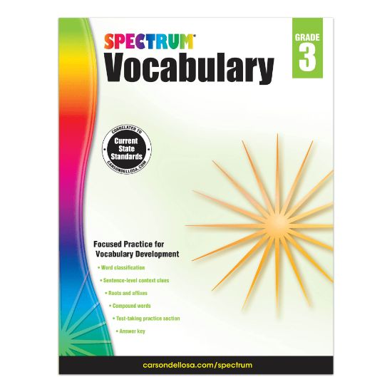 Picture of Spectrum Vocabulary Workbook, Grade 3