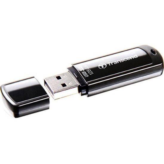 Picture of Transcend 128GB JetFlash 700 USB 3.0/Micro USB Flash Drive (OTG) - 128 GB - USB 3.0 - Black