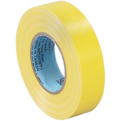 Picture of Tape Logic 6180 Electrical Tape, 1.25in Core, 0.75in x 60ft, Yellow, Case Of 10