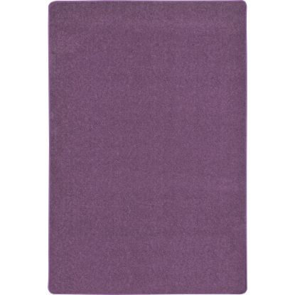 Picture of Joy Carpets Kid Essentials Solid Color Rectangle Area Rug, Endurance, 12ft x 6ft, Purple