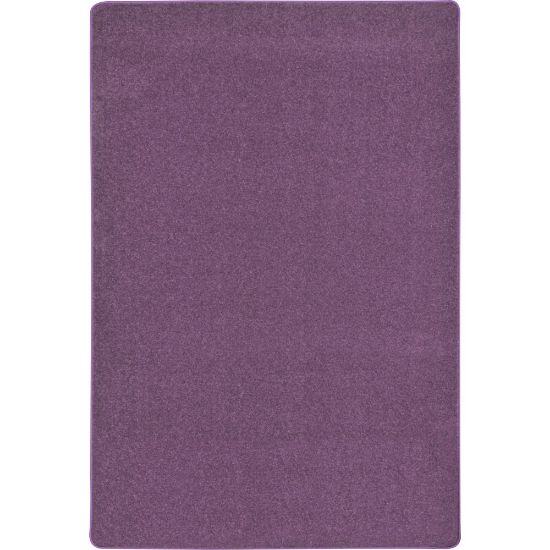 Picture of Joy Carpets Kid Essentials Solid Color Rectangle Area Rug, Endurance, 12ft x 6ft, Purple