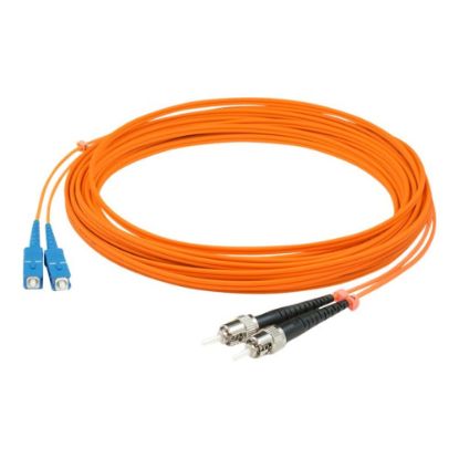 Picture of AddOn 10m SC to ST OM1 Orange Patch Cable - Patch cable - ST/UPC multi-mode (M) to SC/UPC multi-mode (M) - 10 m - fiber optic - duplex