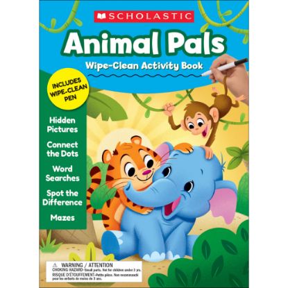 Picture of Scholastic Animal Pals Wipe-Clean Activity Book, Preschool - Grade 1