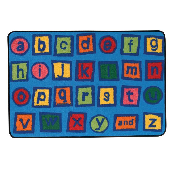 Picture of Carpets for Kids KID$Value Rugs Alphabet Blocks Rug, 3ft x 4 1/2ft , Blue