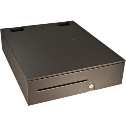 Picture of APG Cash Drawer Series 100 1616 Cash Drawer - 5 Bill x 5 Coin - Dual Media Slot, Steel, ABS Plastic - Black - Printer Driven - 4.9in H x 16in W x 16.8in D