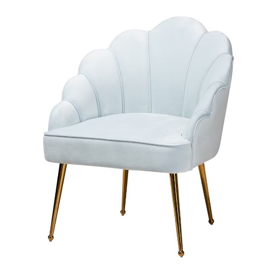 Picture of Baxton Studio 10401 Seashell Accent Chair, Light Blue