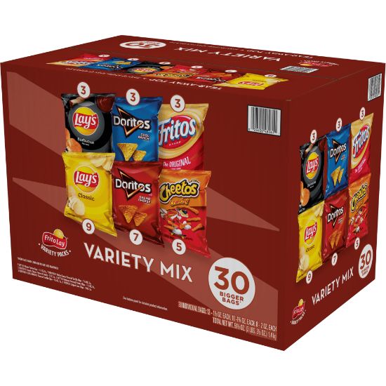 Picture of Frito-Lay Variety Pack, Classic Chips, 1.0 Oz, Pack of 30 Bags