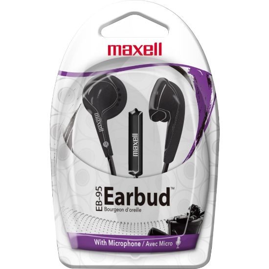 Picture of Maxell EB-95 Earbuds With Microphone, Black