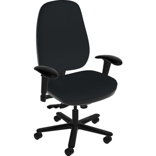 Picture of Sitmatic Beta Standard-Scale Ergonomic Fabric High-Back Chair, 43inH, Black