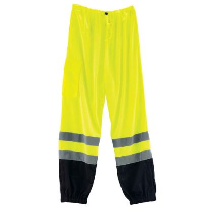 Picture of Ergodyne GloWear 8910 Class E Polyester Hi-Vis Pants, Small/Medium, Lime/Black