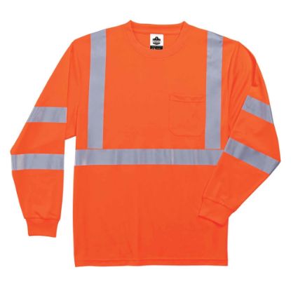 Picture of Ergodyne GloWear 8391 Type-R Class 3 Long-Sleeve T-Shirt, XX-Large, Orange