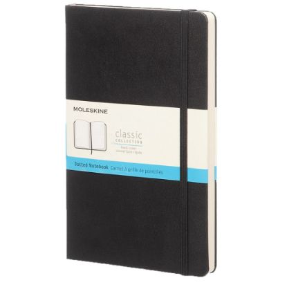 Picture of Moleskine Classic Hard Cover Notebook, 5in x 8-1/4in, Dotted, 240 Pages, Black