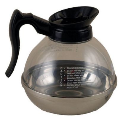 Picture of Winco 64-Oz Plastic Coffee Decanter, Clear/Black