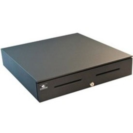 Picture of apg Legend Cash Drawer - 5 Bill - 5 Coin - 2 Media SlotSerial Port, - Steel, Stainless Steel - Black - 4.2in Height x 18.8in Width x 20in Depth