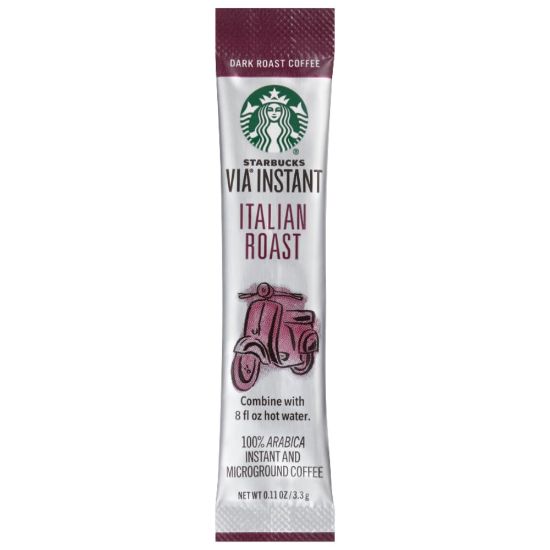 Picture of Starbucks VIA Ready Brew Coffee, Italian Roast, 0.1 Oz Per Bag, Carton Of 8 Bags