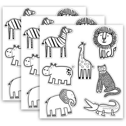 Picture of Carson Dellosa Education Cut-Outs, Schoolgirl Style Simply Safari Animals, 36 Cut-Outs Per Pack, Set Of 3 Packs