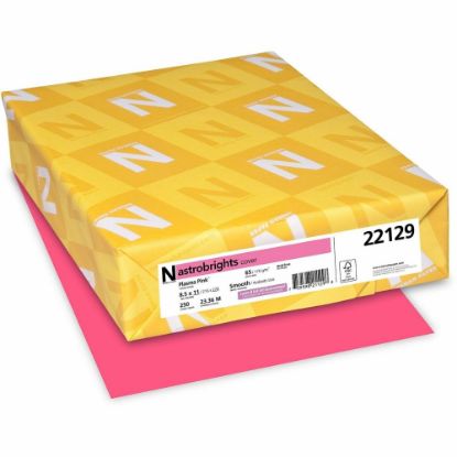 Picture of Neenah Astrobrights Multi-Use Card Stock, Pink, Letter (8.5in x 11in), 65 Lb, Pack Of 250