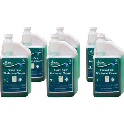 Picture of RMC Enviro Care Washroom Cleaner - Concentrate - 32 fl oz (1 quart) - 6 / Carton - Bio-based, Phosphate-free, Non-toxic - Blue, Green