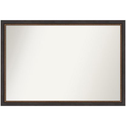 Picture of Amanti Art Non-Beveled Rectangle Framed Bathroom Wall Mirror, 26-1/2in x 38-1/2in, Ashton Black