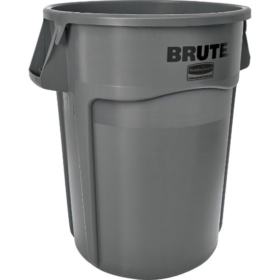 Picture of Rubbermaid Commercial Brute 44-Gallon Vented Utility Containers - 44 gal Capacity - Round - Gray - 4 / Carton