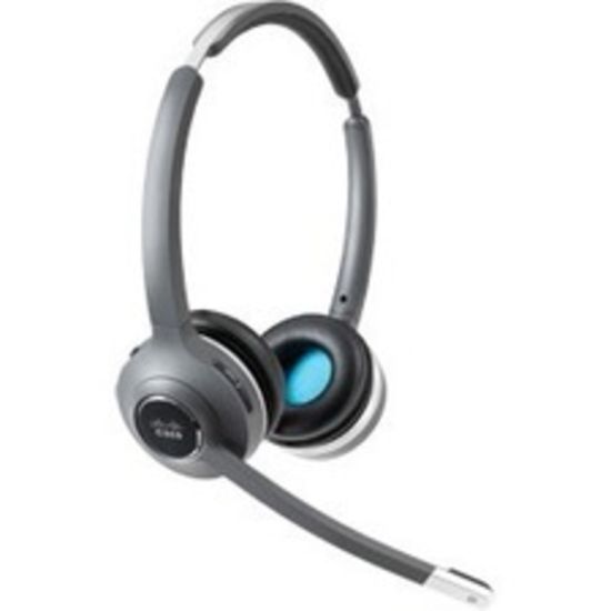 Picture of Cisco 562 Headset - Stereo - Wireless - DECT 6.0 - 300 ft48 kHz - Over-the-head - Binaural - Supra-aural - Uni-directional, Electret, Condenser Microphone - Black