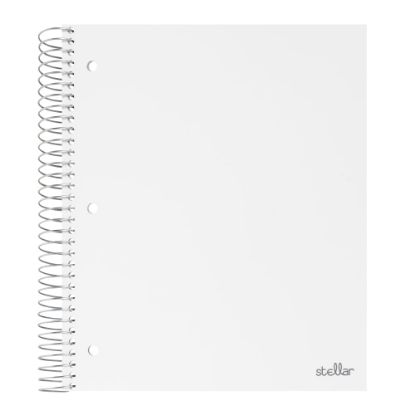 Picture of Office Depot Brand Stellar Poly Notebook, 8-1/2in x 11in, 3 Subject, College Ruled, 150 Sheets, White