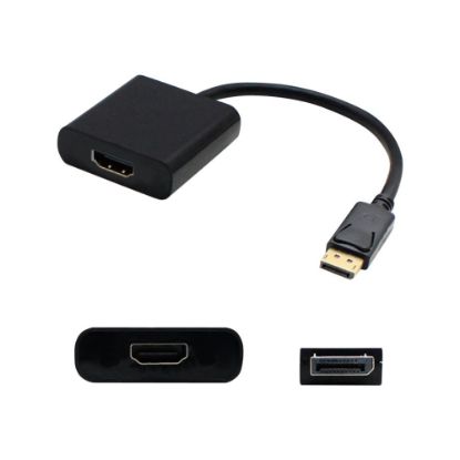 Picture of AddOn 8in DisplayPort to HDMI Adapter Cable - Adapter - DisplayPort male to HDMI female - 7.9 in - black