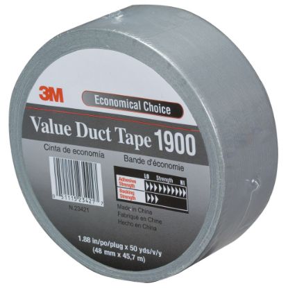 Picture of 3M 1900 Duct Tape, 3in Core, 2in x 150ft, Silver, Case Of 24