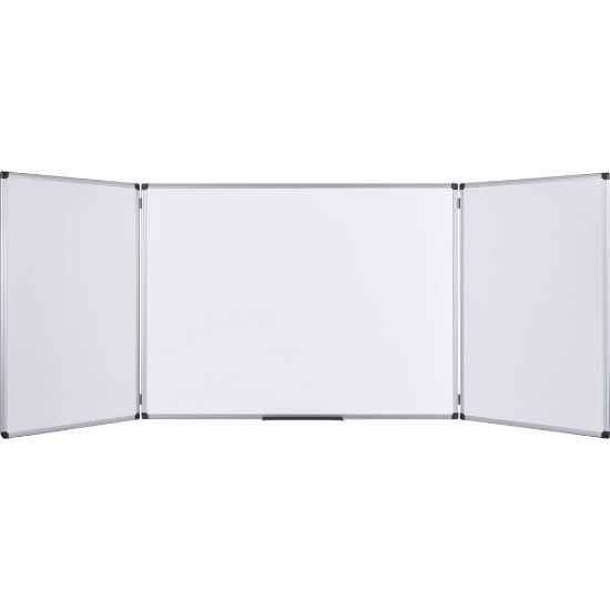 Picture of MasterVision Trio Magnetic Unframed Dry-Erase Whiteboard, 36in x 96in, White