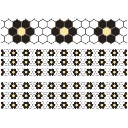 Picture of Eureka School Deco Trim, The Hive Floral Mosaic, 37' Per Pack, Set Of 6 Packs