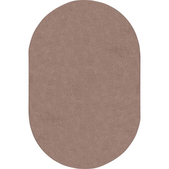 Picture of Joy Carpets Kids Essentials Oval Area Rug, Endurance, 6ft x 9ft, Taupe