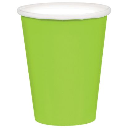 Picture of Amscan 68015 Solid Paper Cups, 9 Oz, Kiwi Green, 20 Cups Per Pack, Case Of 6 Packs