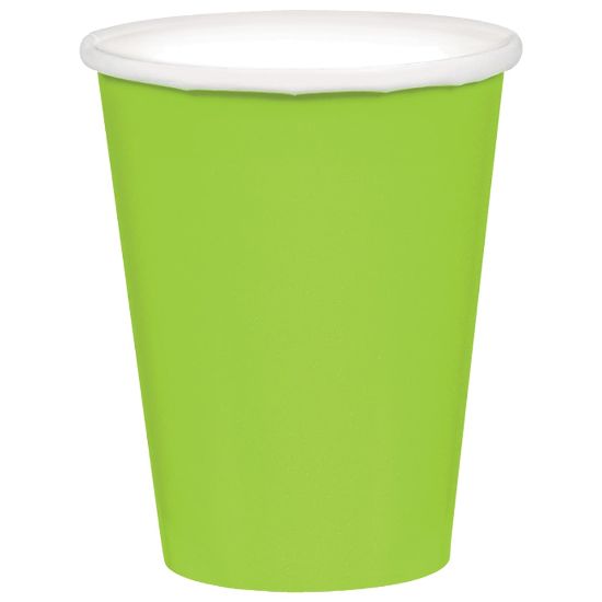 Picture of Amscan 68015 Solid Paper Cups, 9 Oz, Kiwi Green, 20 Cups Per Pack, Case Of 6 Packs