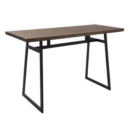 Picture of Lumisource Geo Industrial Counter Table, Rectangular, Brown/Black